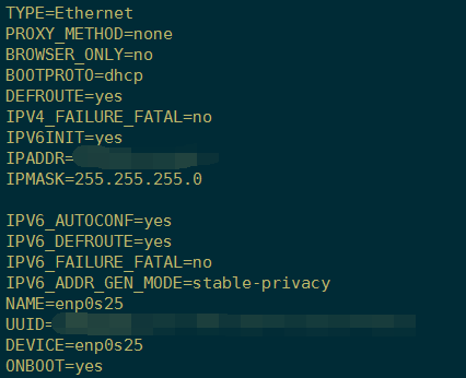 network配置